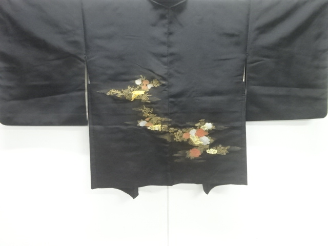 JAPANESE HAORI / EMBROIDERY / FLORAL PLANTS